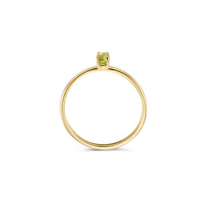 Ring 1204YGP - 14k Geelgoud met Groene Peridot