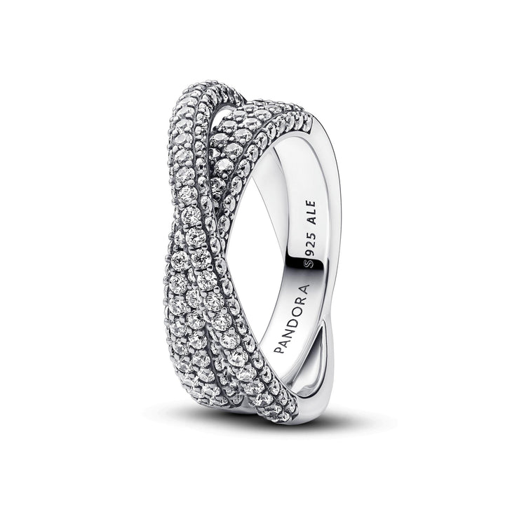 PANDORA PAVÉ CROSSOVER DUAL BAND RING - 193022C01