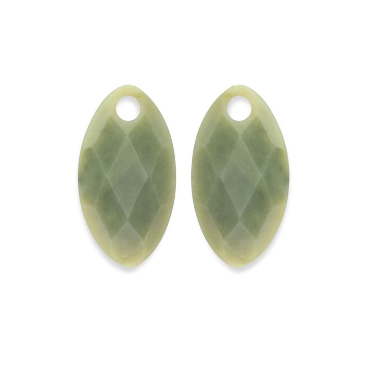 Earstones | Leaf - Rich Green Amazonite EAGEM57-FCLF-S