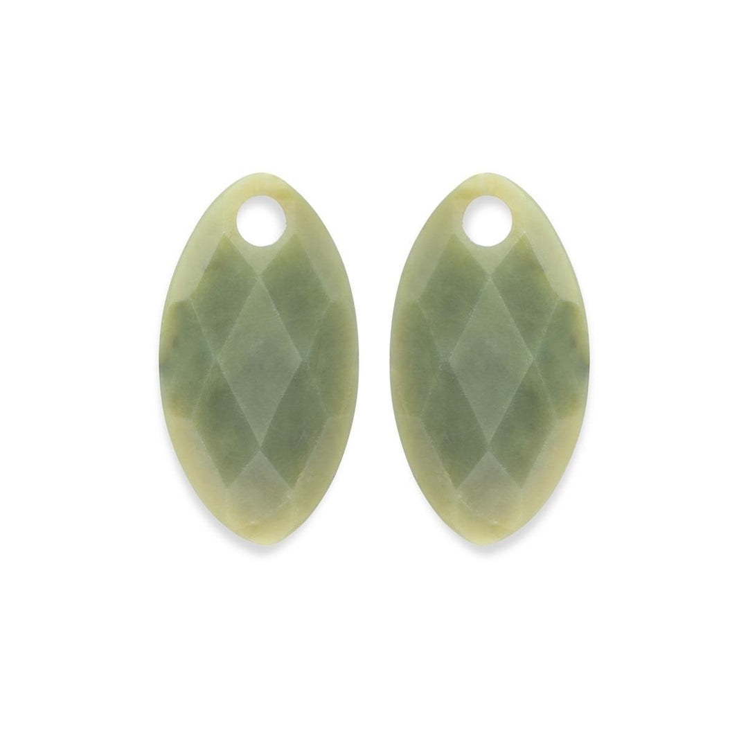 Earstones | Leaf - Rich Green Amazonite EAGEM57-FCLF-S