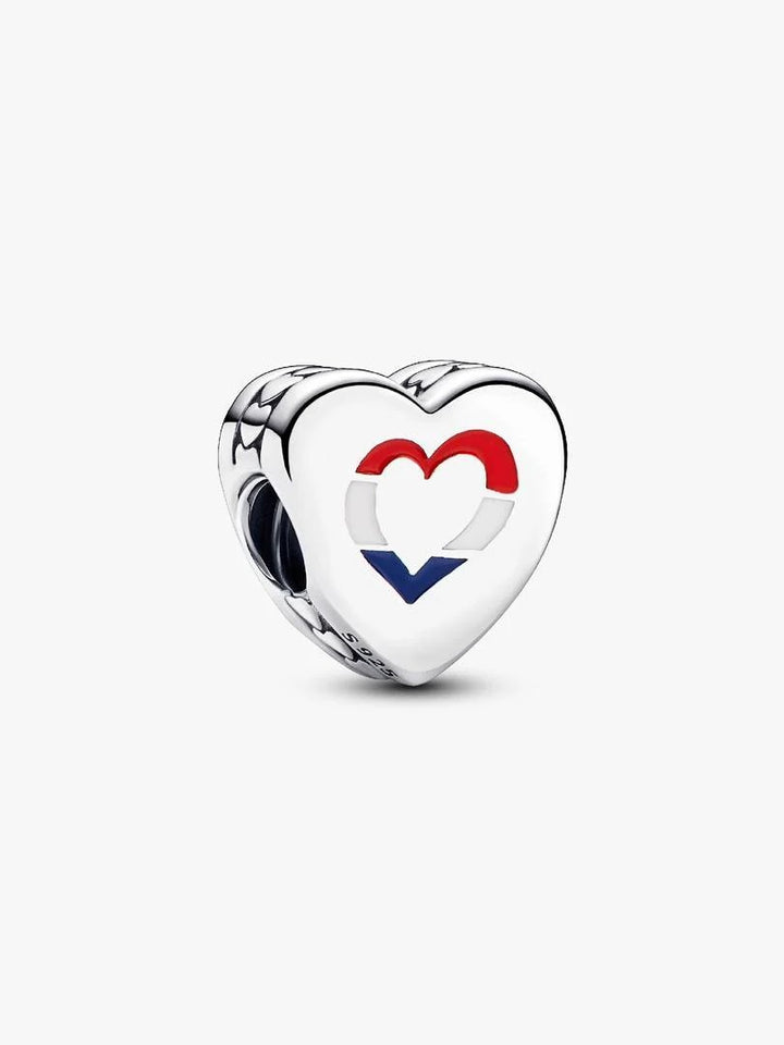 Pandora Bedel met Nederlandse Vlag Sterling Zilver 792015C00