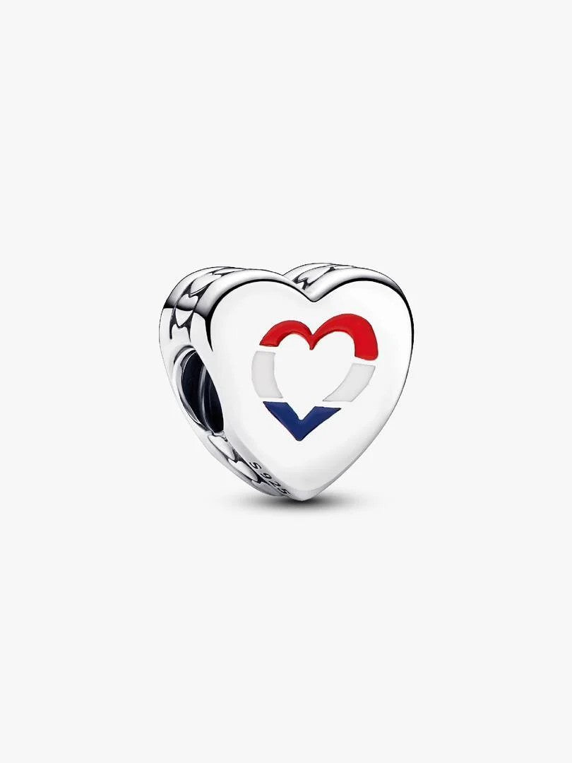 Pandora Bedel met Nederlandse Vlag Sterling Zilver 792015C00