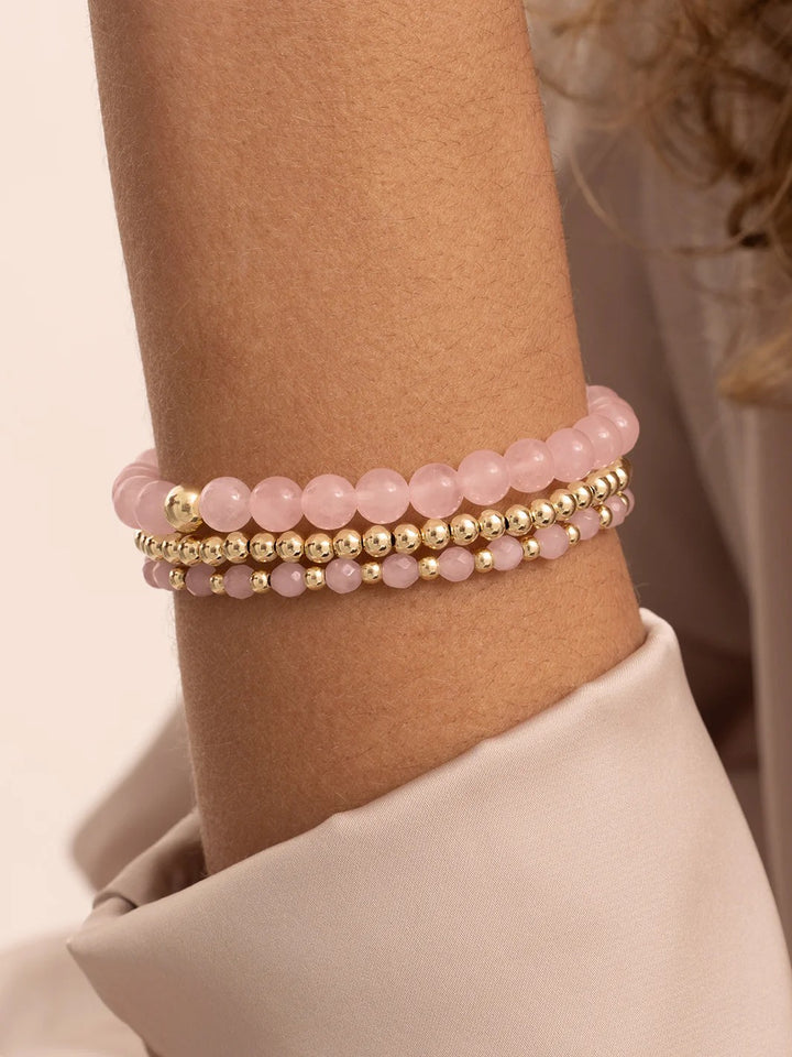 Sparkling Jewels Rose Quartz Interstellar-Gold 3mm SBG-GEM13-3MM-MIX