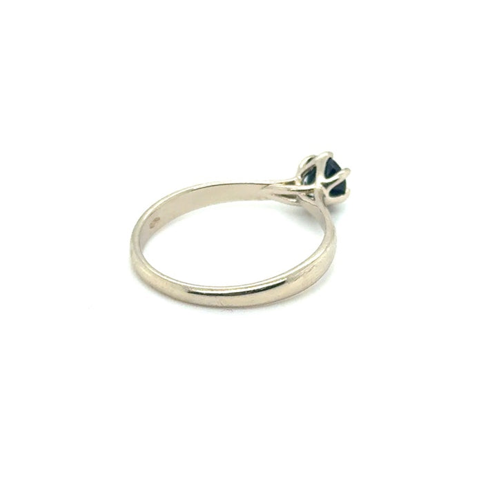 14 Karaat Witgouden Solitair Ring met Toermalijn – 0,45 ct