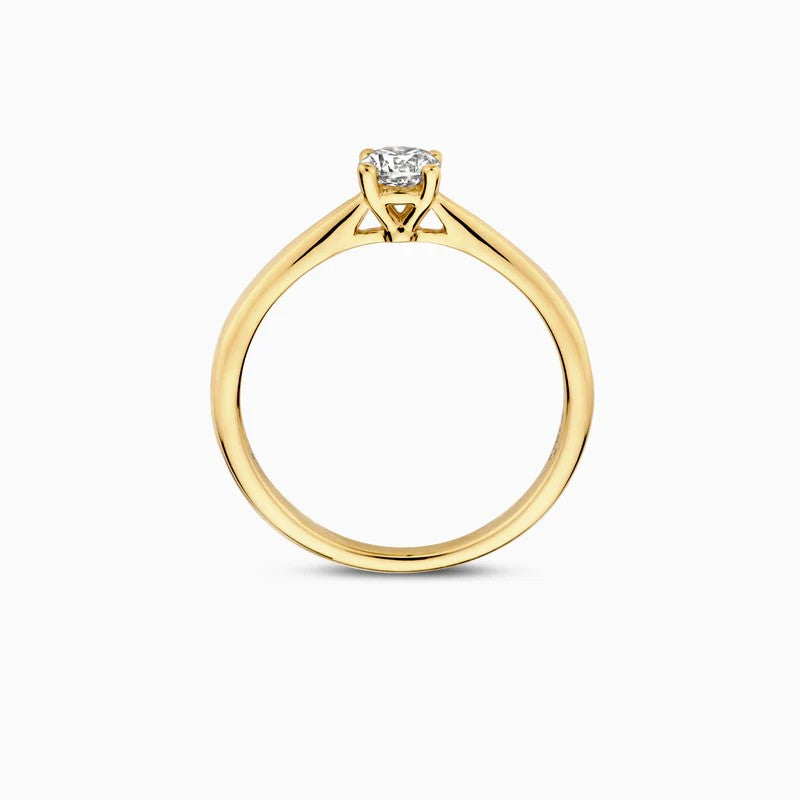 14 kt Geelgouden Ring met Lab Grown Diamant 0,35 ct - LG1002Y