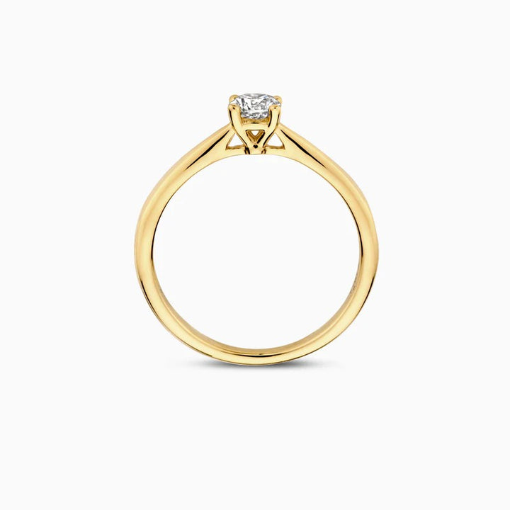 14 kt Geelgouden Ring met Lab Grown Diamant 0,35 ct - LG1002Y