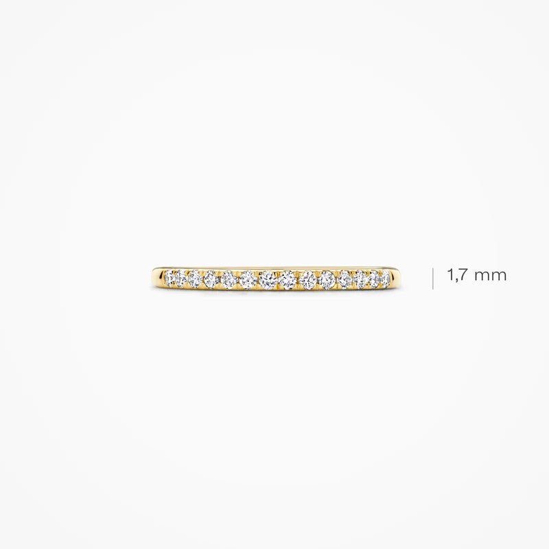 14 kt Geelgouden Ring met Lab Grown Diamant 0,21 ct - LG1012Y