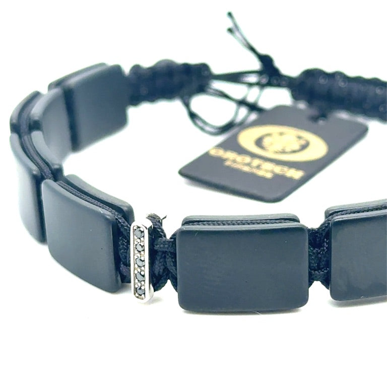 18 kt Orotech Bracelet Ceramic Black Diamond 0.05ct B15-34SHK