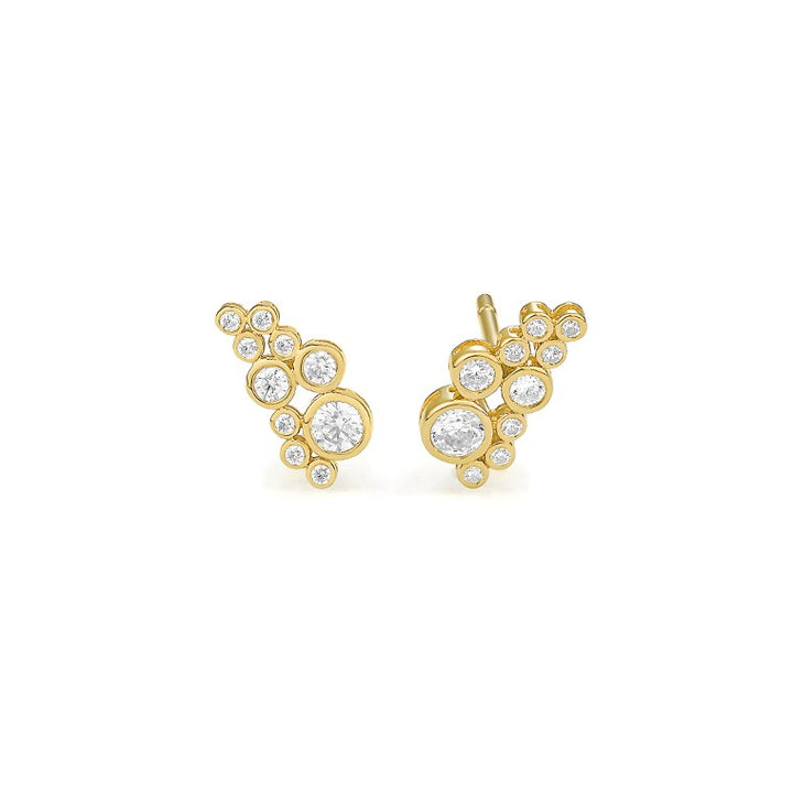 14 Karaat Gouden Design Oorbellen met Diamanten 0,50 ct