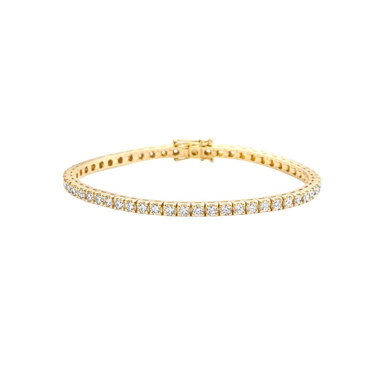 18 karaat geelgouden tennisarmband met 4.86 ct diamant