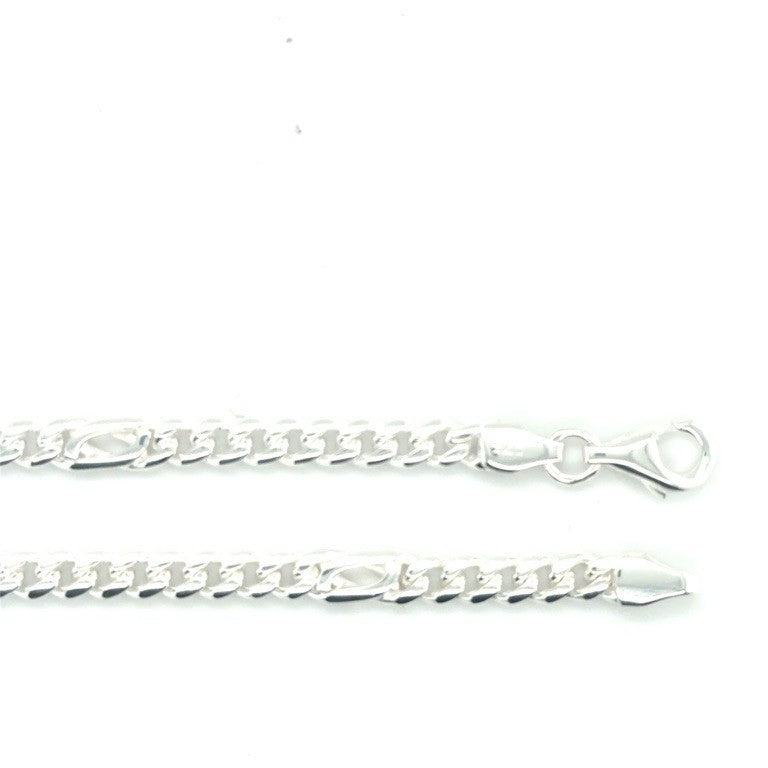Zilveren Massieve Figaro collier 4 mm – 50 cm