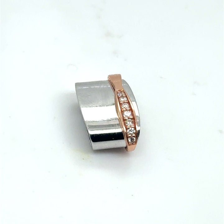 14 kt hanger Eclat rose wit met Diamant 0.08ct G/Hsi