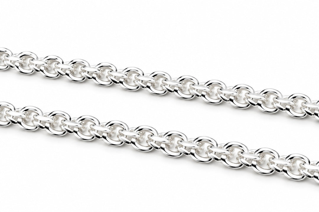 Zilveren Massief Bismarck Collier 6 mm – 50 cm – Handgepolijst