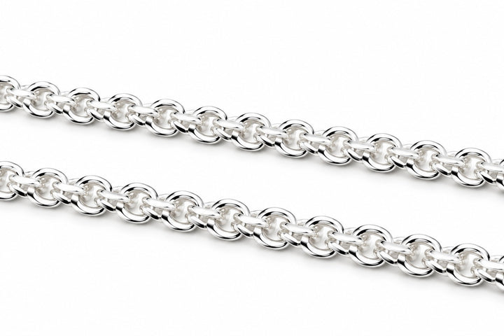 Zilveren Massief Bismarck Collier 6 mm – 50 cm – Handgepolijst
