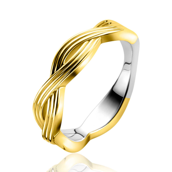 ZINZI Gold Plated Zilveren Infinity Ring 5 mm ZIR2684