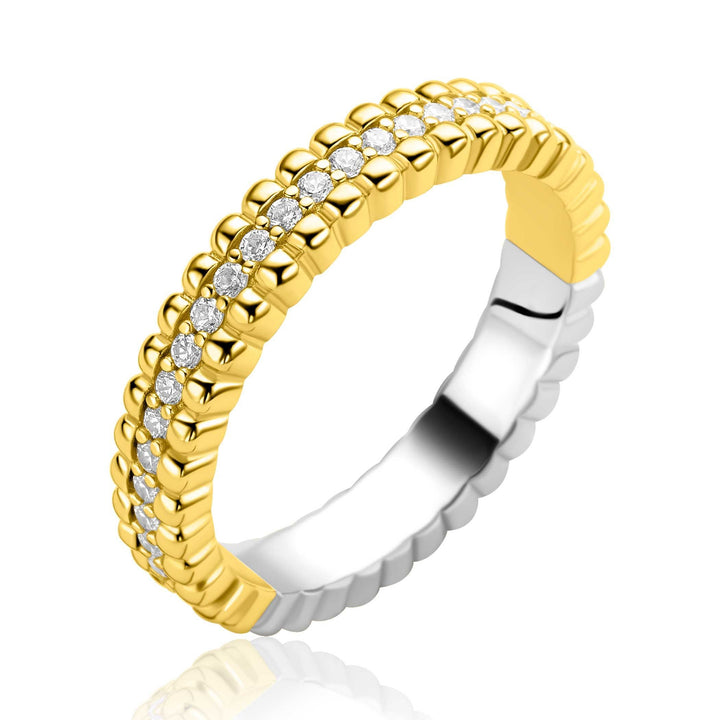 ZINZI goldplated zilveren multi-look ring met zirkonia – ZIR2834Y