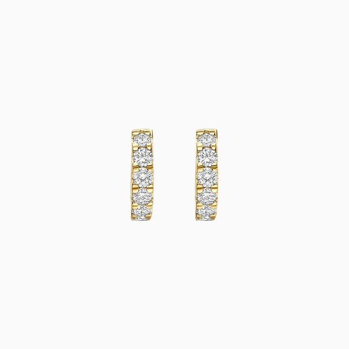 Geelgouden oorringen met lab grown diamanten LG7031Y