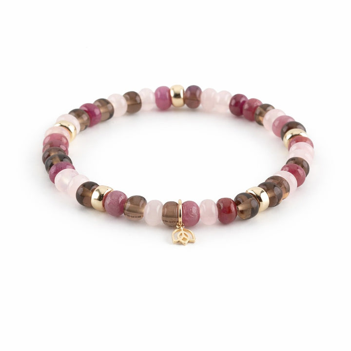 Y&amp;G Roses &amp; Chocolate | Edelstenen armband &amp; 14k goud