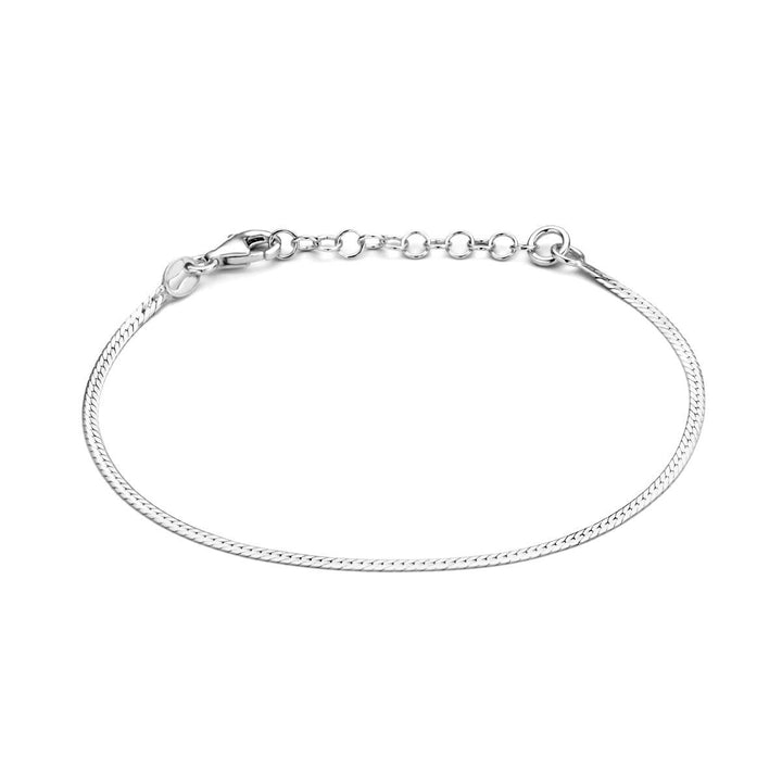 Gerhodineerde Zilveren Armband Gourmette 1,7 mm – 16 + 3 cm