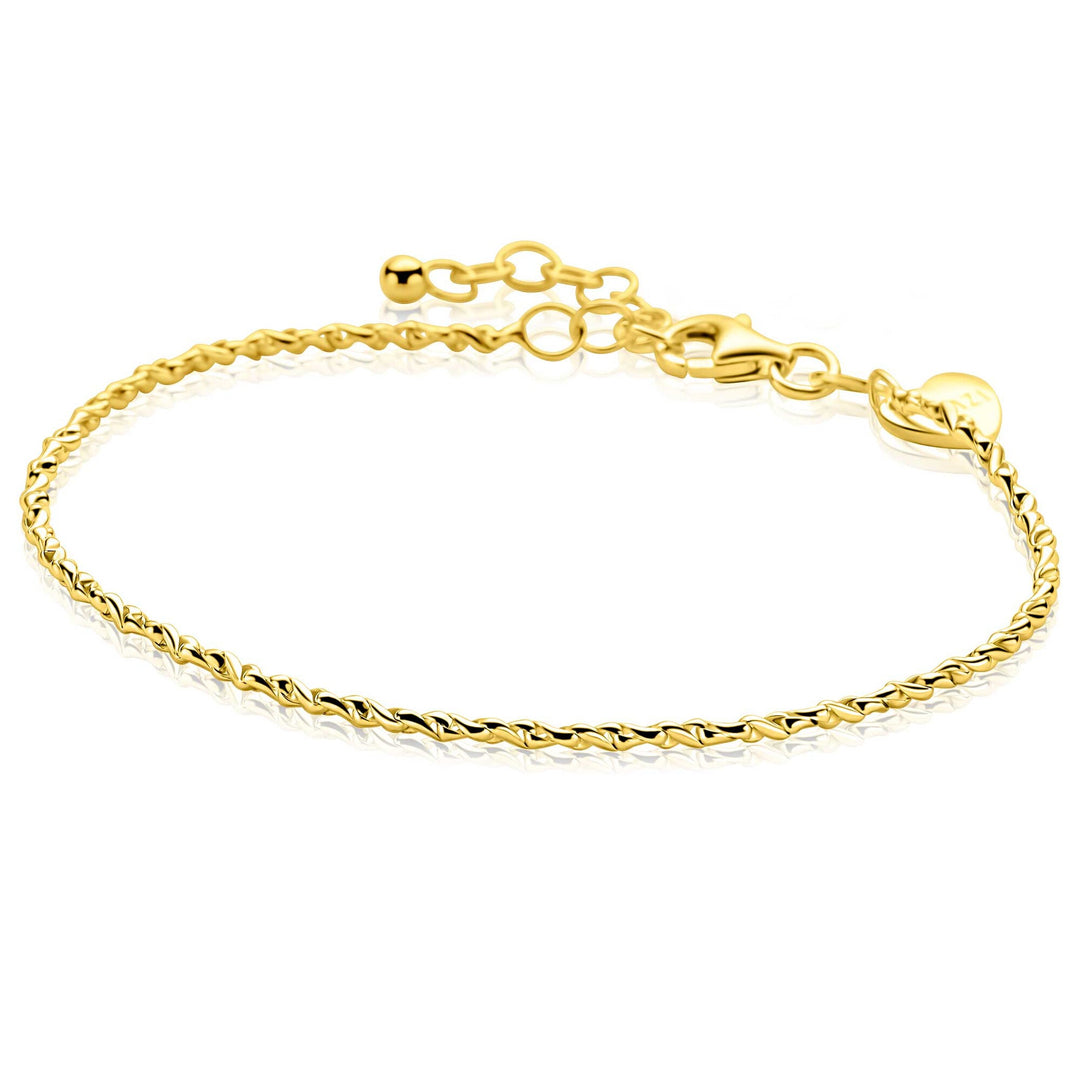 ZINZI Gold Plated Zilveren Schakelarmband ZIA2843G