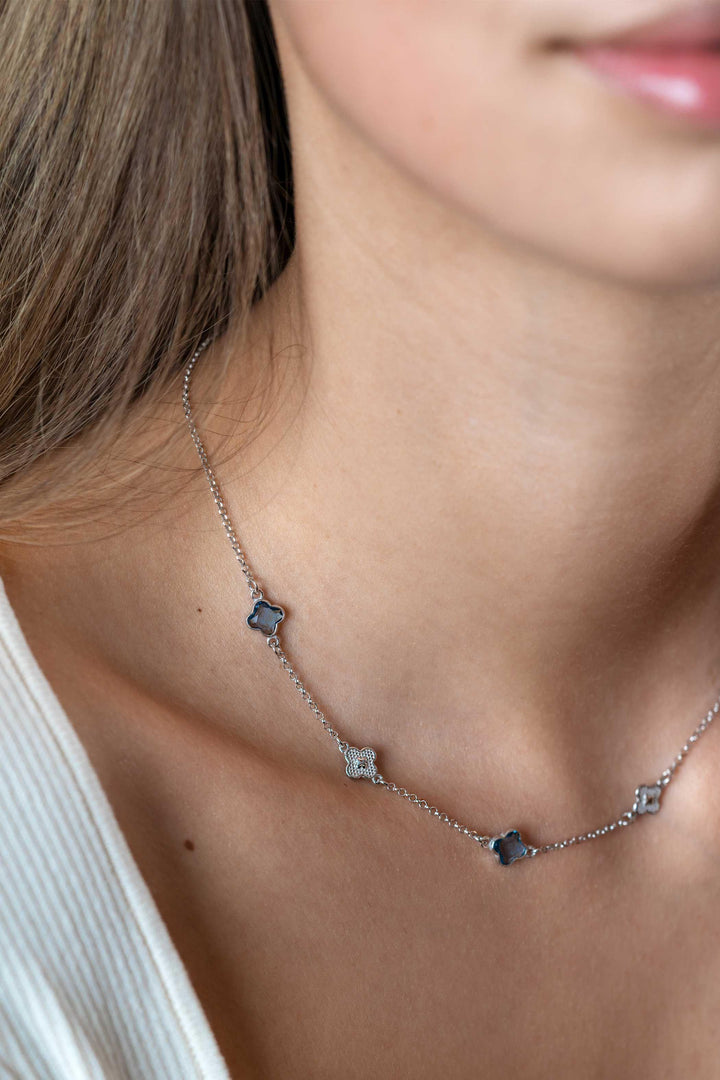 ZINZI zilveren schakel ketting met twee