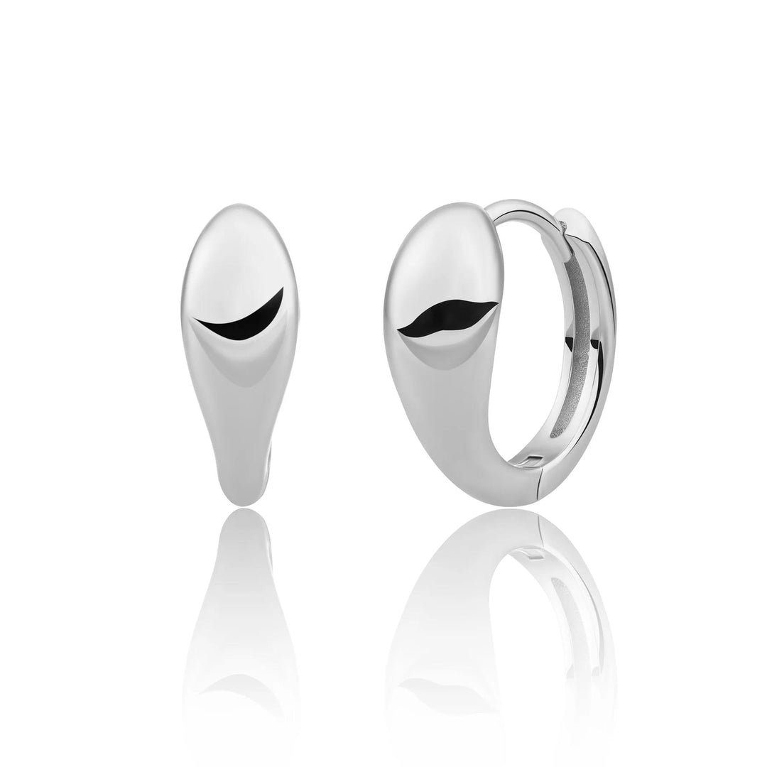 Earrings | Bold Fuse Small Huggies - Silver EAS32
