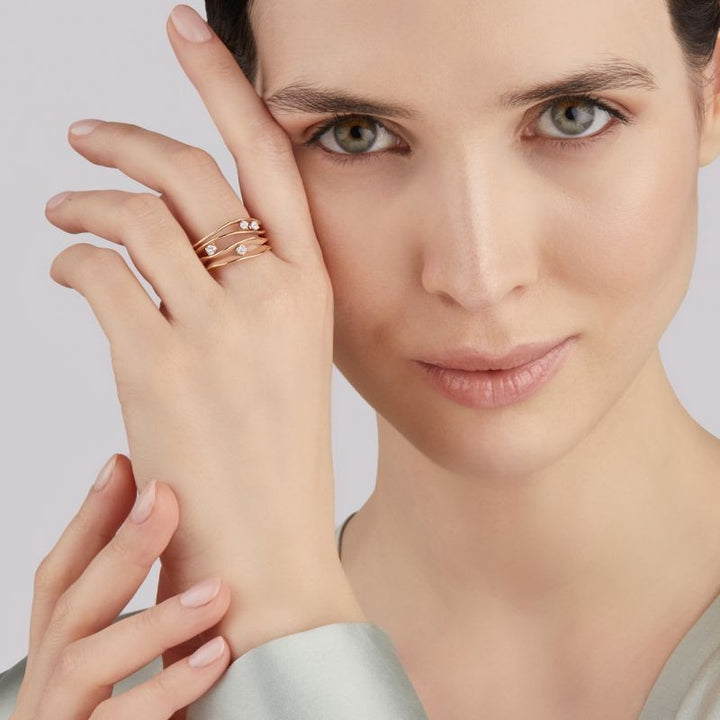 Annamaria Cammilli Ring Dune 18k orange apricot met diamant GAN0778U