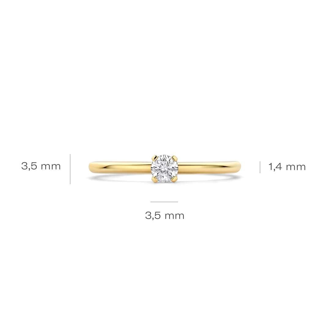 Blush Lab Grown 14k geelgouden ring met lab grown diamant 0,15 ct – LG1027Y