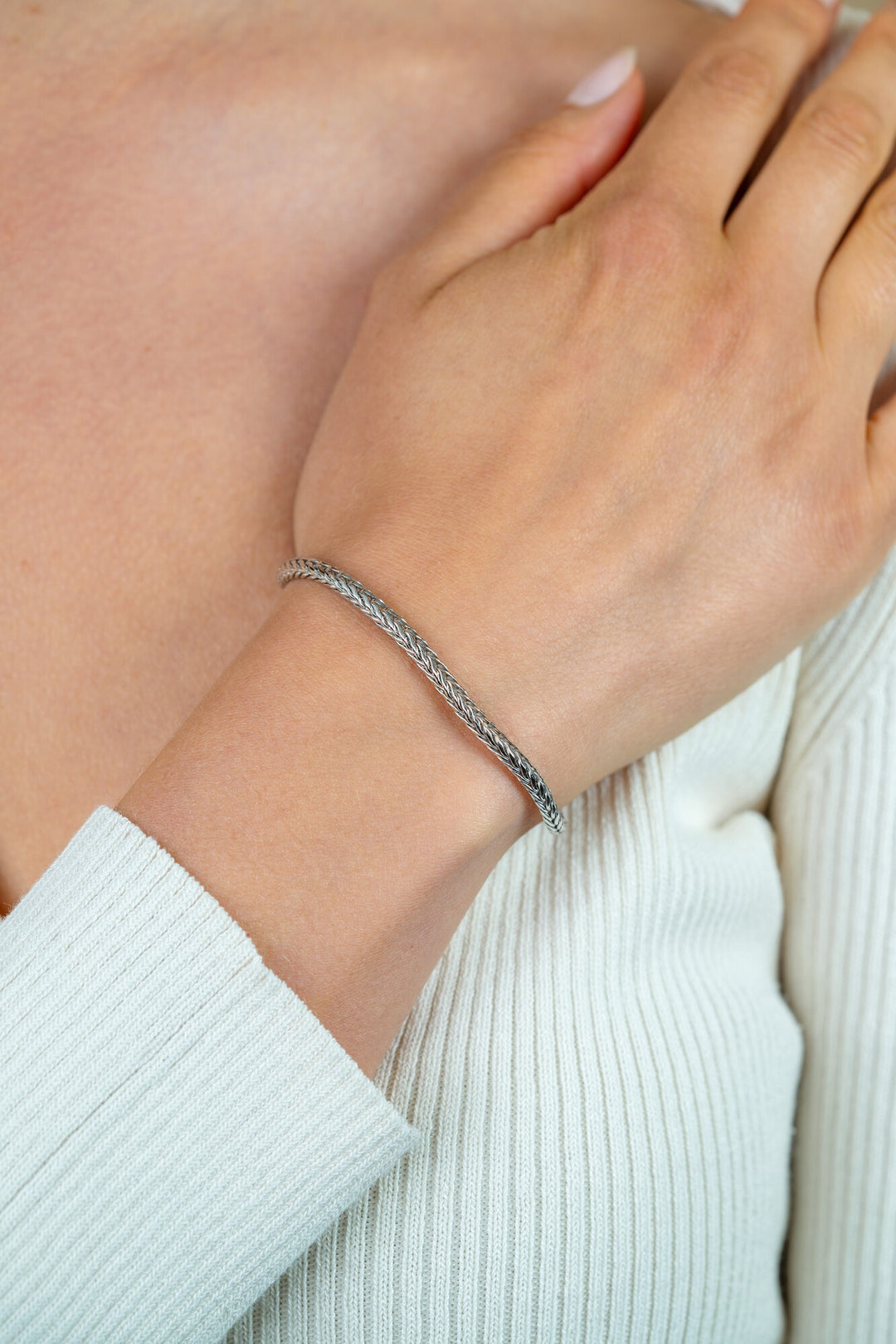 ZINZI Zilveren Vossenstaart Schakelarmband 3,0 mm ZIA1124