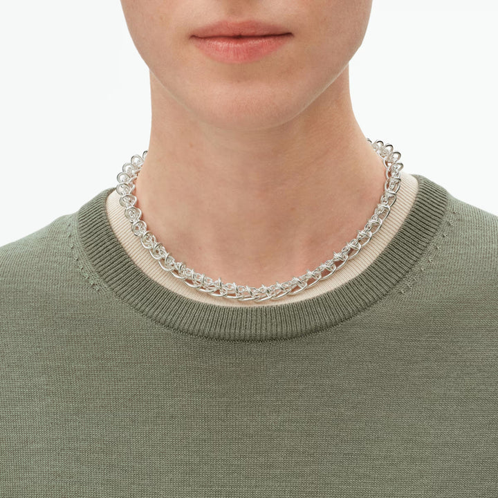 Georg Jensen - Weft Collier 663B Silver Double Link M/L
