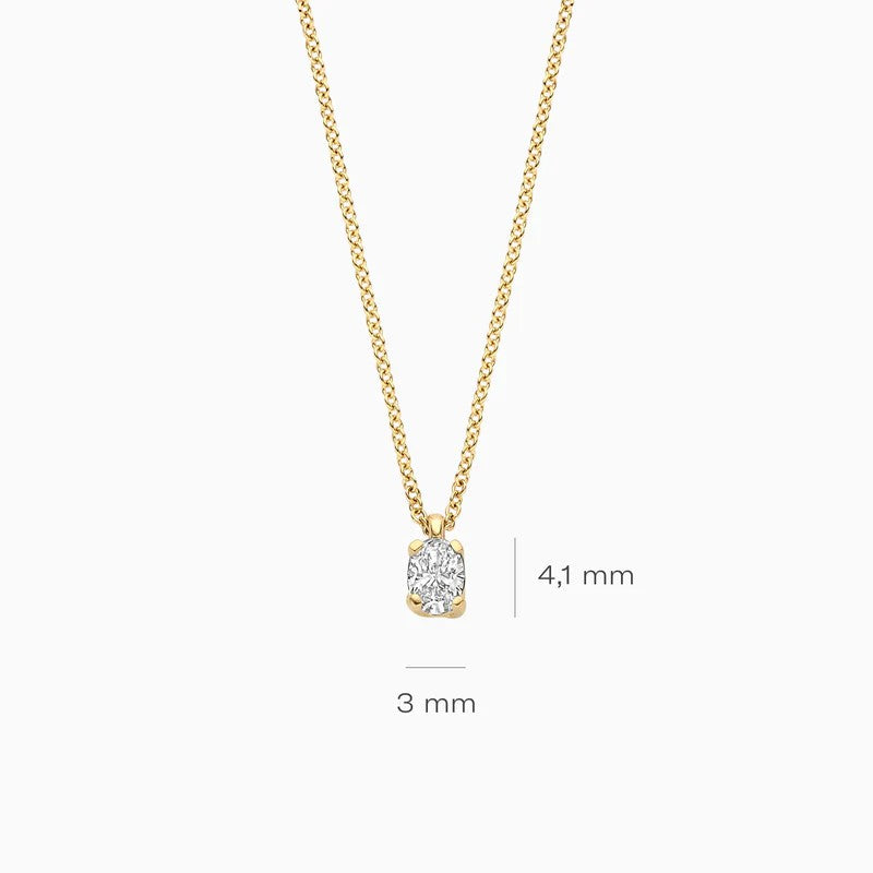 Lab Diamonds Ketting 14 kt Geelgoud met Lab Grown Diamant – LG3015Y

 0.15 ct