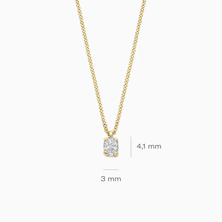 Lab Diamonds Ketting 14 kt Geelgoud met Lab Grown Diamant – LG3015Y

 0.15 ct