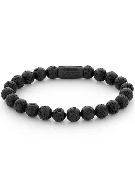 Rebel and Rose Black Moon RR-80071-B-L Armband 8mm Zwart 19cm