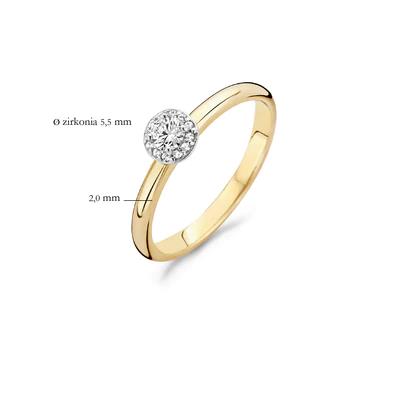 Ring 1131BZI - 14k Geelgoud met Zirkonia