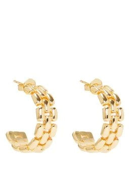 14 kt Geelgouden Oorringen Fantasie Schakel 15 mm – Huyscollectie