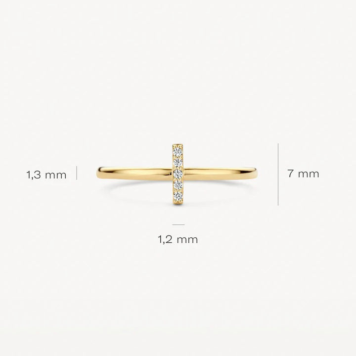 Blush Ring 14 Karaats Geelgoud met Zirkonia - 1252YZI