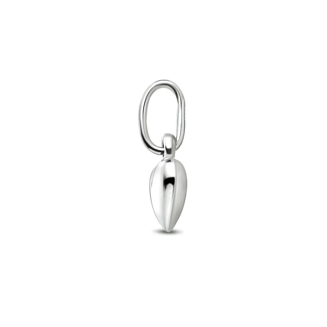 14 kt witgouden hanger hart
