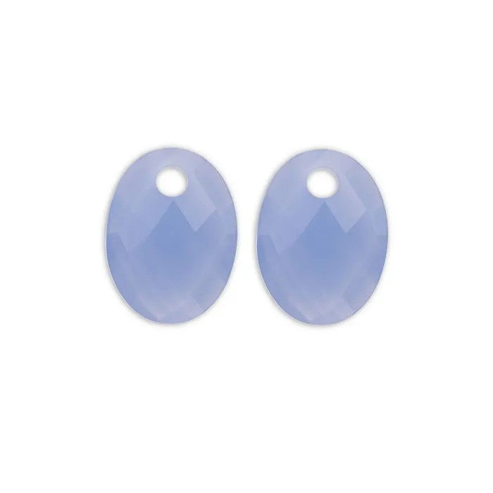 Sparkling Jewels Earstones Milky Blue Jade Medium Oval – EAGEM68-MO