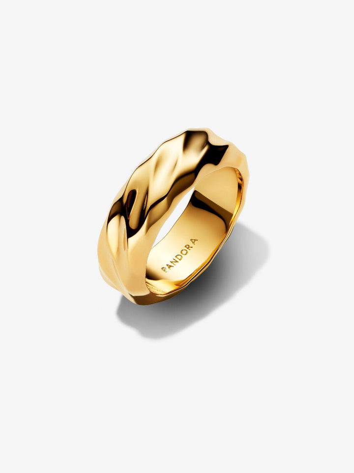 Geribbelde Brede Band Ring 163886C00