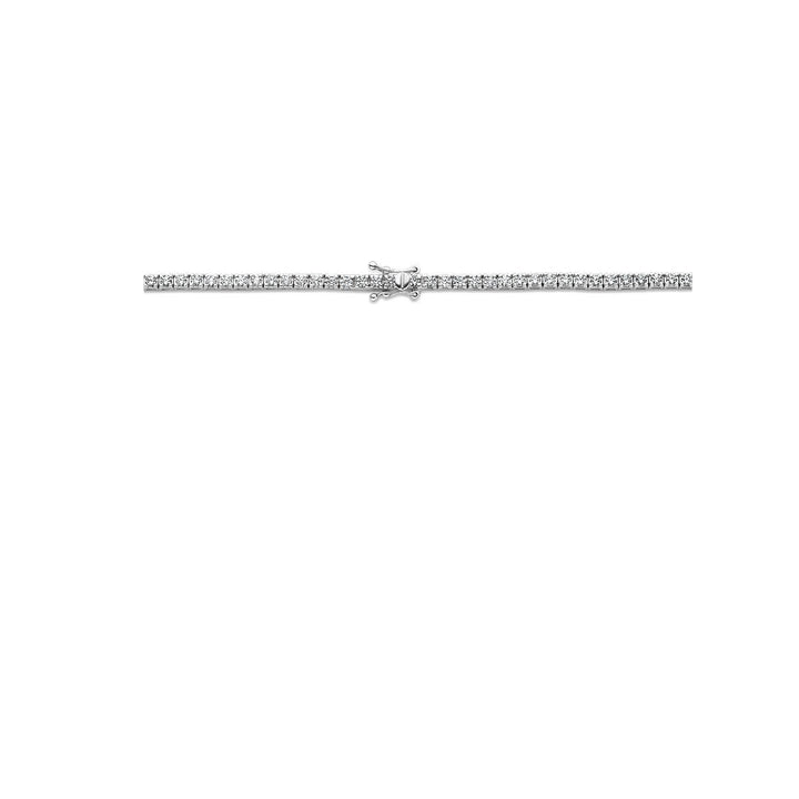 14 Karaat Witgouden Tennis Collier met Lab Grown Diamanten – 5.00 ct – 42 cm