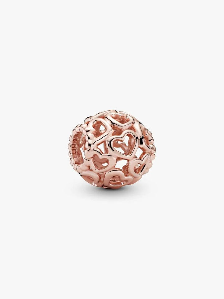 Pandora Moments 780964 - Roségoudplated bedel met opengewerkte hartjes