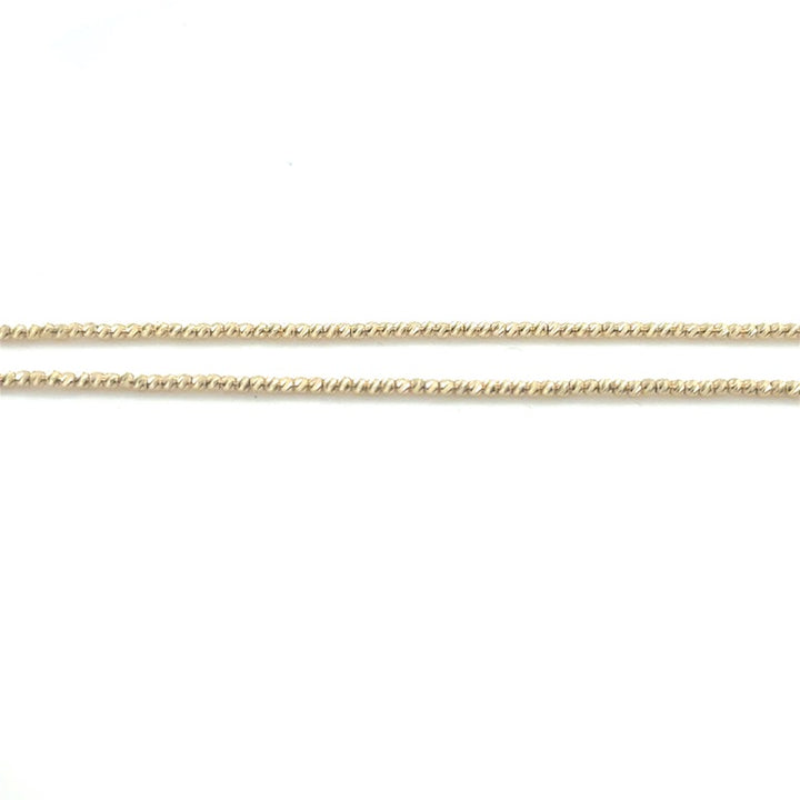 14 karaat gouden collier met gefacetteerde balletjes 1,5 mm 45 cm