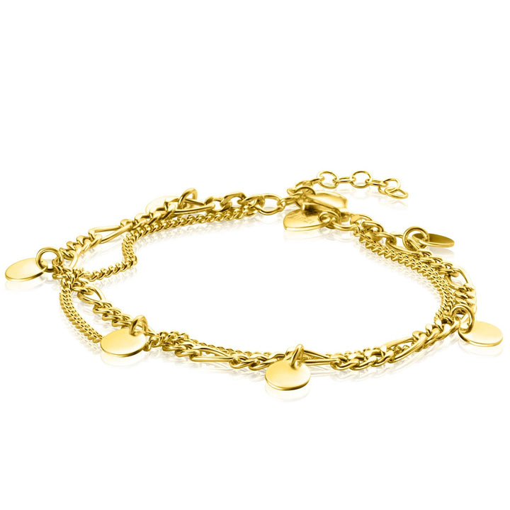 ZINZI Gold Plated Zilveren Multi-Look Armband ZIA2368