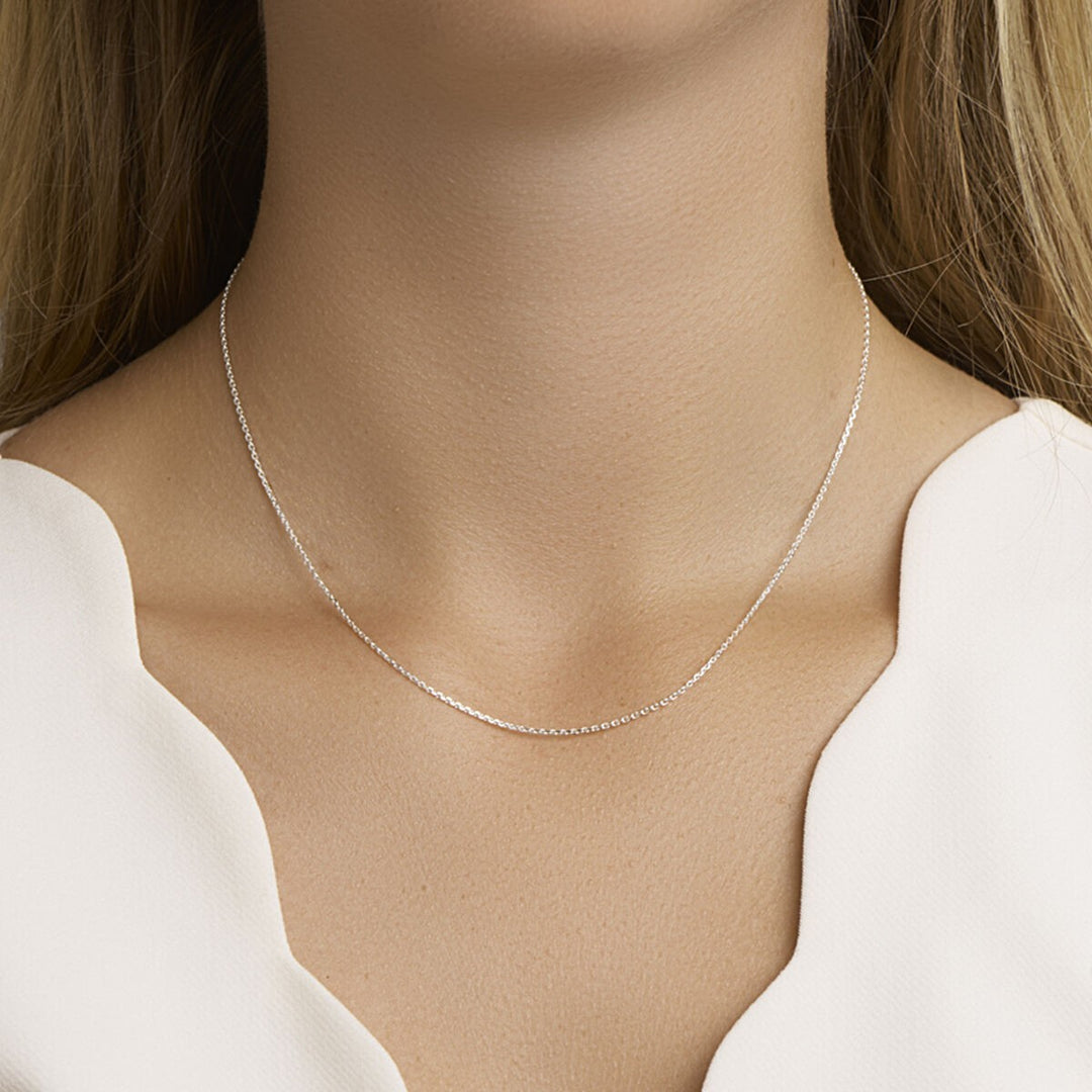 **Zilveren Anker Collier –50 cm, 1,1 mm (Huyscollectie)**