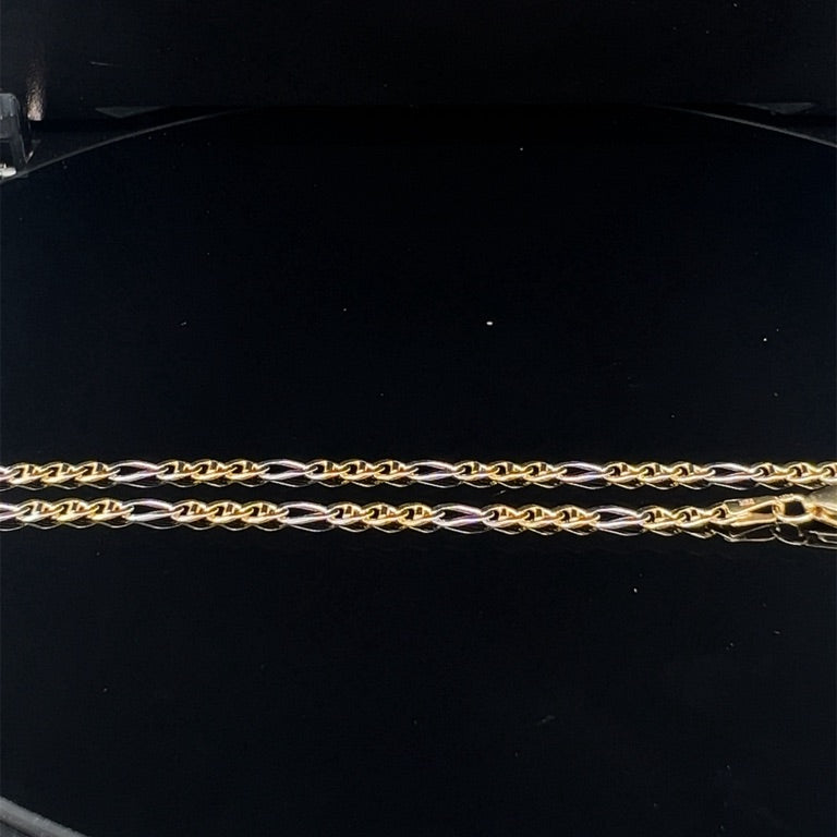 14 kt figaro bicolor armband