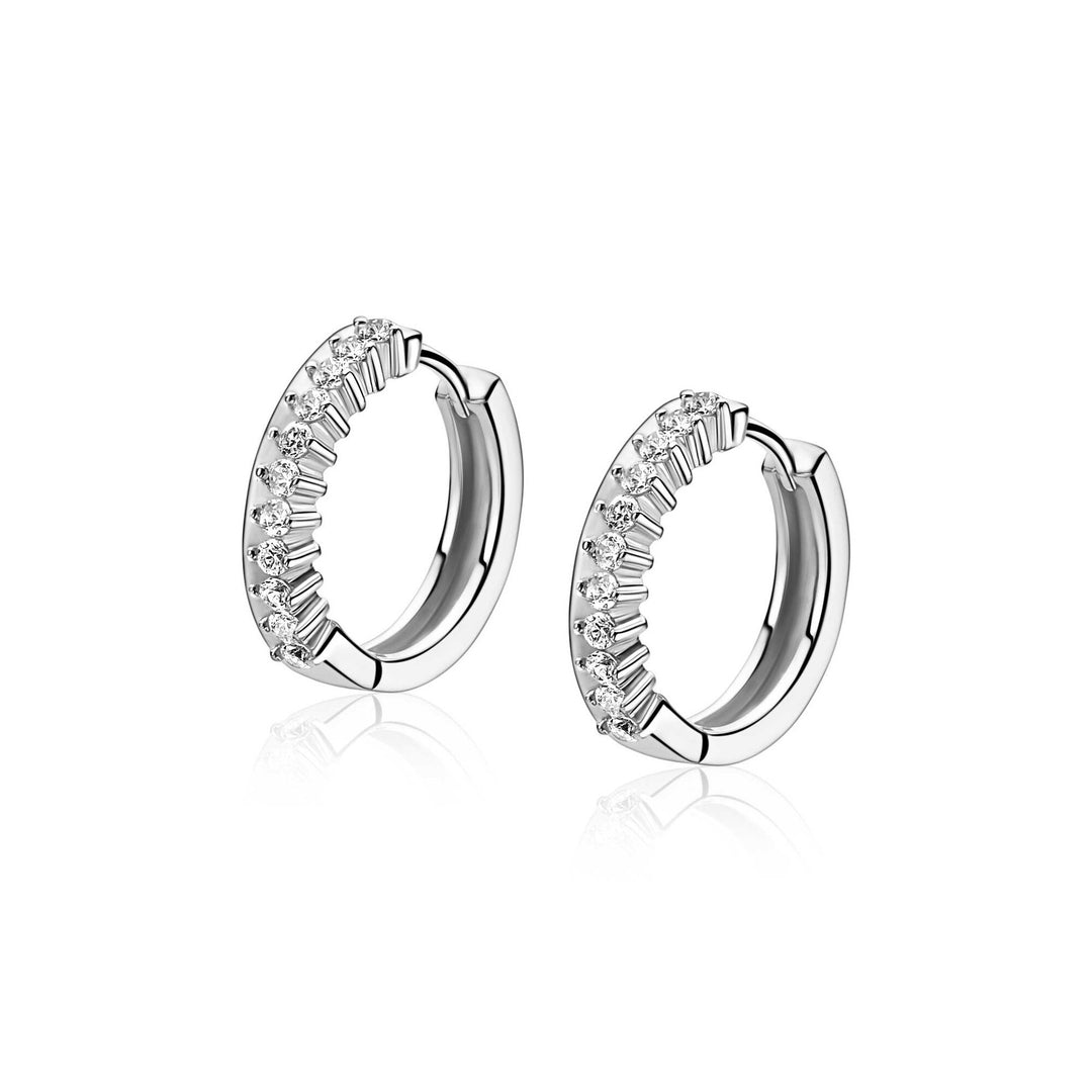 ZINZI Zilveren Oorringen met Zirkonia 15 mm ZIO2870