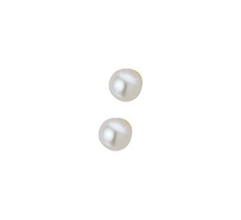14 kt Geelgouden oorknoppen met een zoetwaterparel 4.5 mm
