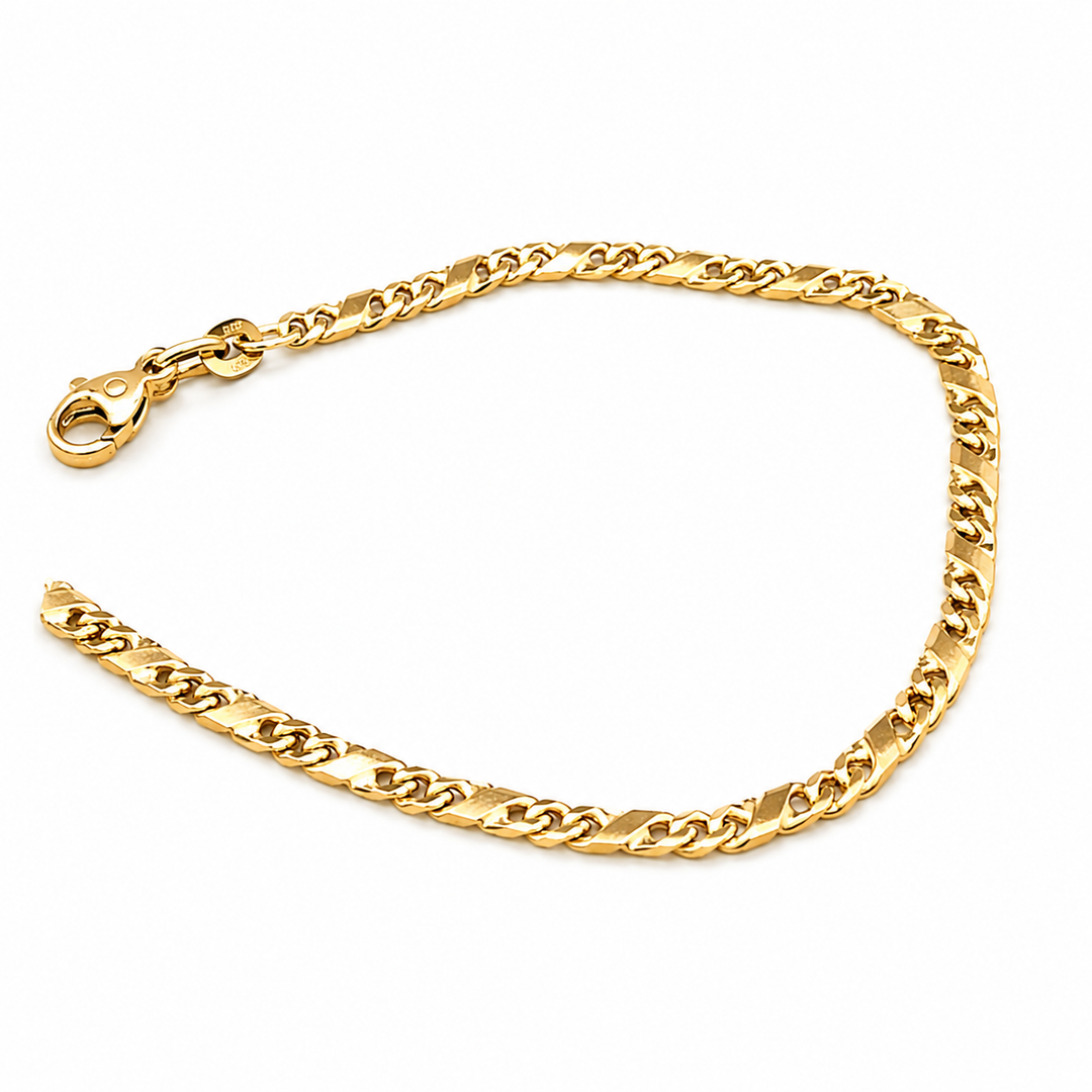 14 kt massieve fantasie armband 19 cm