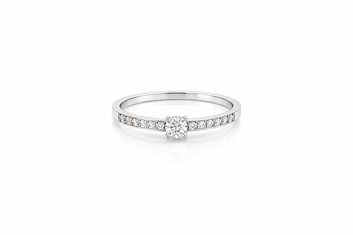 14 kt witgoud diamant 0.25 ct G/Vsi