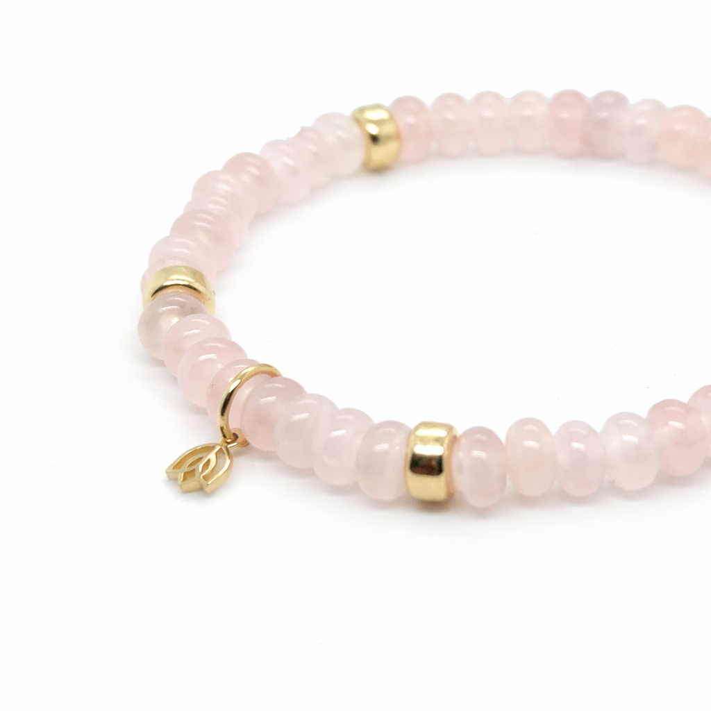 Y&G edelstenen armband | Rozenkwarts 7060